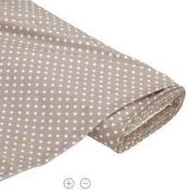 Cotton Polka Dots 5mm beige