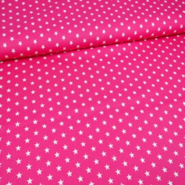 Cotton Fabric Stars hot pink