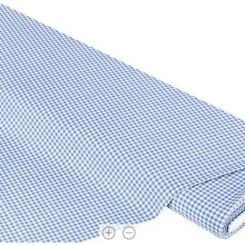 Cotton Fabric "gingham check blue "