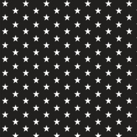 Cotton Fabric Stars black