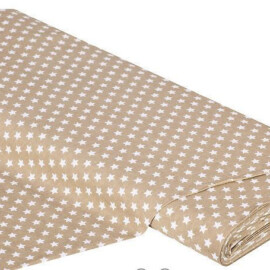 Cotton Fabric Stars  beige