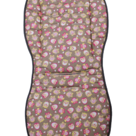 Seat liner for  "Joie" ,Owls print  on a taupe