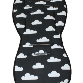 Seat liner for  "Joie" , Clouds black / Zigzag