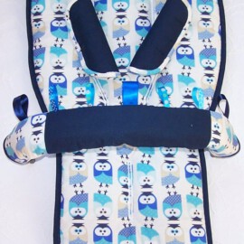Set for  "Bugaboo" ,Owls print darkblue