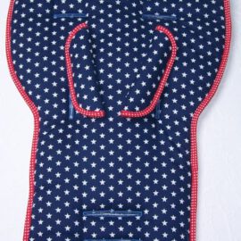 Stroller liner and stroller shoulder pads for  "Mountain" ,Stars print blue