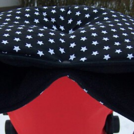 Stroller muff , Stars Print black