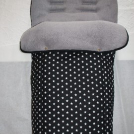 Buggy footmuff for "Quinny " , Stars print black