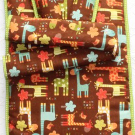 Set for  "Britax" , Giraffe  print  brown