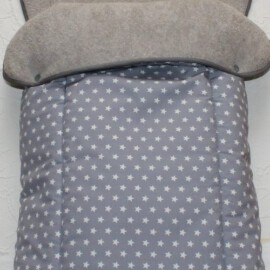 Buggy footmuff for "Hartan " or "Teutonia" , Stars print on a gray