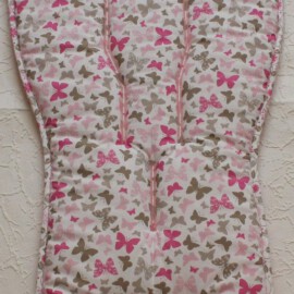 Seat liner for  "Bugaboo", Butterfly print  pink