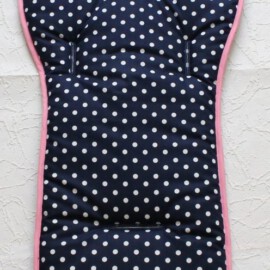 Seat liner  for  "Joolz " , polka dots print blue