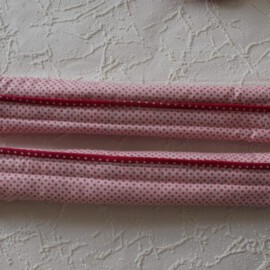 Handlebar covers , polka print pink