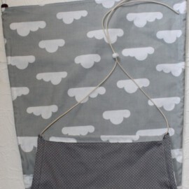 Universal canopy sun protection ,Clouds print gray