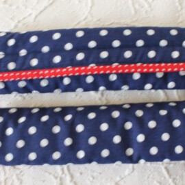 Handlebar covers , polka print blue