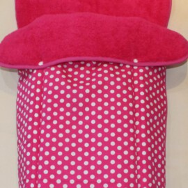 Buggy footmuff for "Joie " , Dots pink