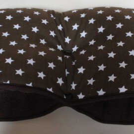 Stroller muff , Stars Print brown