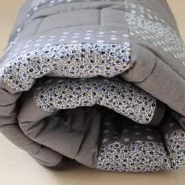 Patchwork Blanket ,gray