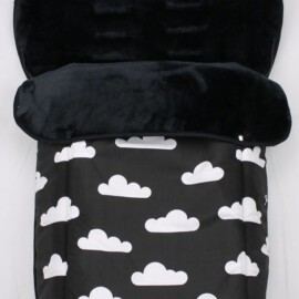 Buggy footmuff for "Joie " , clouds print black