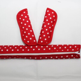 Bumper bar cover & shoulder pads , dots red