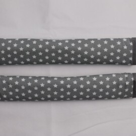 Handlebar covers , stars print on a gray