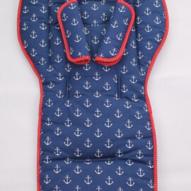 Stroller liner and stroller shoulder pads for  "Mountain" ,Anchors print blue