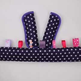Bumper bar cover & shoulder pads, stars on a  purple