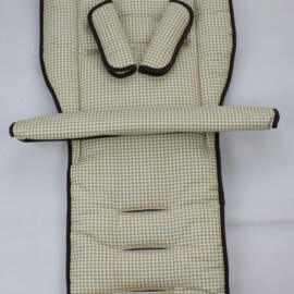 Set for  "Emmaljunga", small check beige