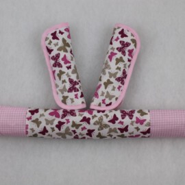 Bumper bar cover & shoulder pads, Butterfly Print ,purple