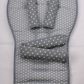 Set for  "Emmaljunga", stars,dots  print on a gray
