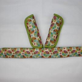 Bumper bar cover & shoulder pads ,Polka dots print green