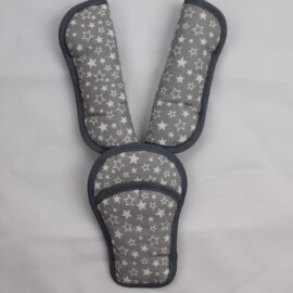 Shoulder pads & crotch cover, Stars gray/taupe