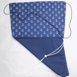 Universal canopy sun protection ,Anchors on a navy background