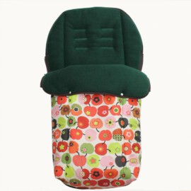 Footmuff and handmuff for "Joie " , Apples print