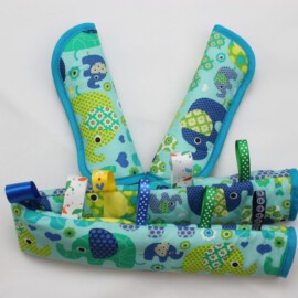 Bumper bar cover & shoulder pads, Elephants on a mint