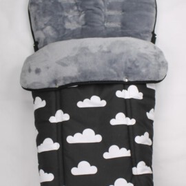 Buggy footmuff for "Quinny " , Clouds black/gray