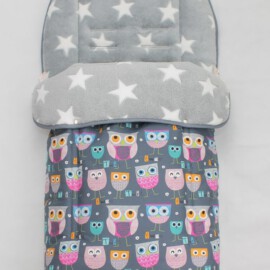 Buggy footmuff for "Joie " ,Owls print gray