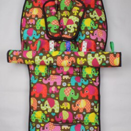 Set  for  "Joolz " , Elephants brown print
