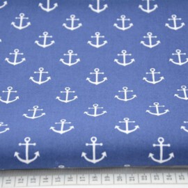 Cotton Fabric anchors on a navy background