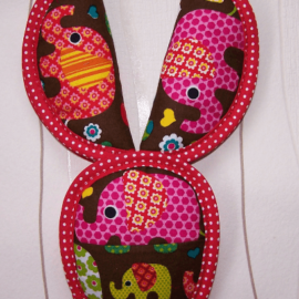 Shoulder pads & croth cover ,elephants on a brown