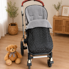 Buggy footmuff for "Joie " ,Stars print black/ gray