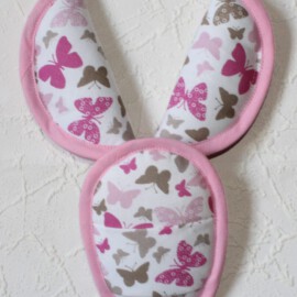 Shoulder Pads & Croth Cover " Butterfly pink" ,sale