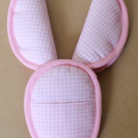 Shoulder Pads & Croth Cover "small check pink"