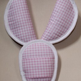 Shoulder Pads & Croth Cover " Small check in pink "