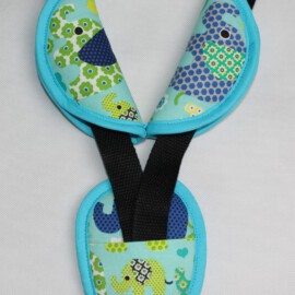 Shoulder Pads & Croth Cover "Elephants on a mint"