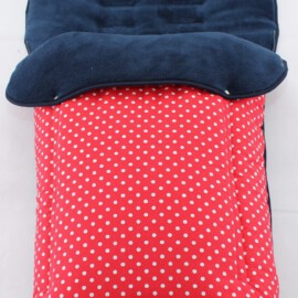 Buggy footmuff for "Joie " , Dots red/blue