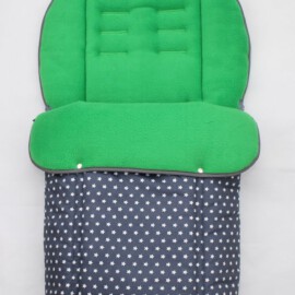 Buggy footmuff for "Joie " ,Stars print dark gray/green