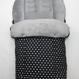 Buggy footmuff for "Joie " ,Stars print black/ gray