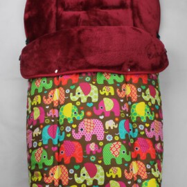 Buggy footmuff for "Joie " ,  Elephants brown,