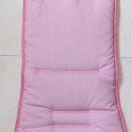 Seat liner for  "Baby Jogger " ,dots s print on a pink