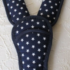 Shoulder pads & crotch cover, Stars print dark blue